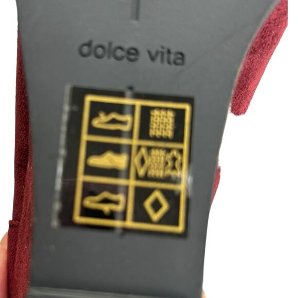 Dolce Vita Women's Wedge Red Faux Suede Zippered  Ankle Bootie NEW Size 7.5; - Picture 3 of 8
